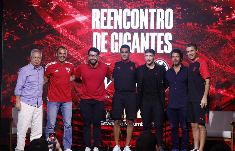 Ídolos de São Paulo e Milan apresentam o Reencontro de Gigantes